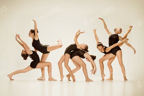 Preview: The group of modern ballet dancers