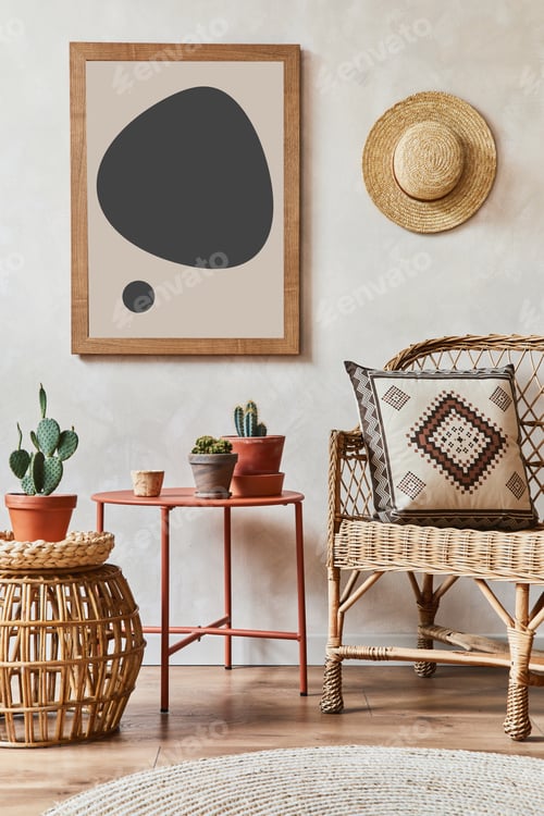 Preview: Creative composition of stylish living room interior