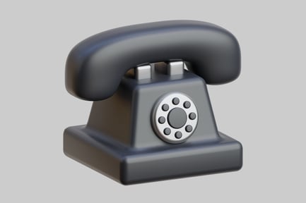 Preview: Rotary desk phone glossy black