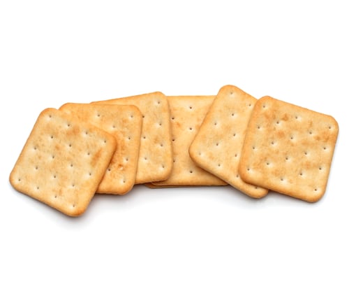 Preview: Dry cracker cookies isolated on white background cutout
