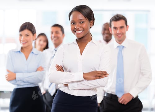 Preview: Successful Business Team At The Office Looking Happy