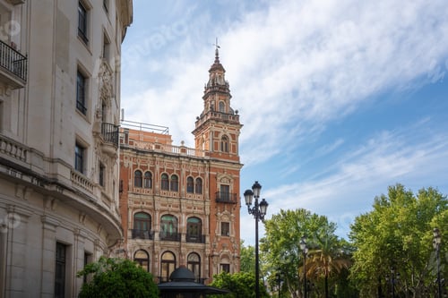 Preview: Edificio Telefonica Building at Plaza Nueva Square - Seville, Andalusia, Spain