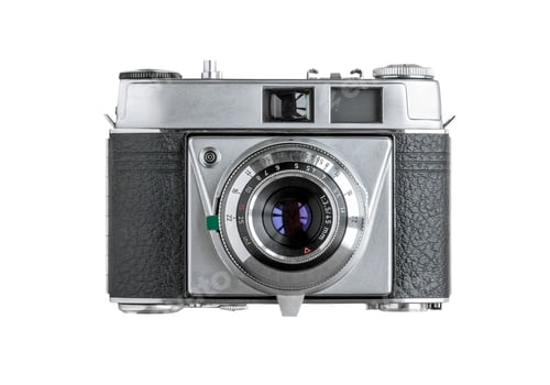 Preview: Vintage 35 mm film camera isolated on white