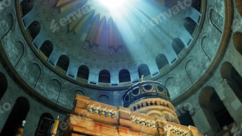 Preview: Jesus Empty Tomb in Jerusalem and Dome over it