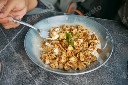 Preview: Turkish Traditional Food Ravioli Pastry named Manti