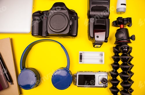Preview: Hipster photographer travel kit