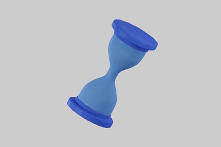 Preview: Simple blue hourglass time keeper