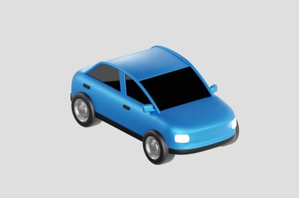 Preview: 3D Blue Car