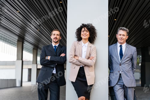 Preview: Business people meeting in a business park