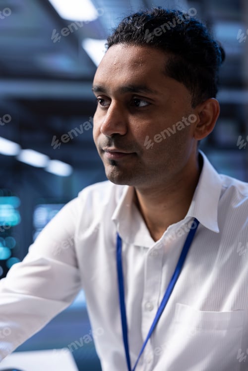 Preview: System administrator ensuring data center servers are properly equipped
