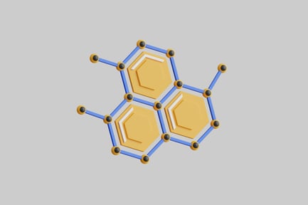 Preview: Molecular structure with hexagonal cells