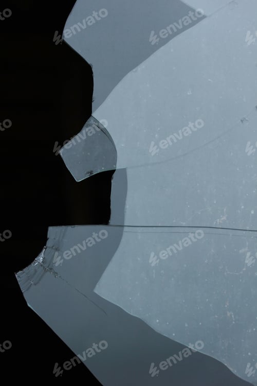 Preview: black background and broken glass