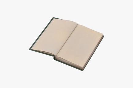Preview: Open Classic Book with Green Cover