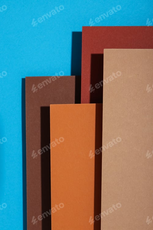 Preview: Mockup, abstraction, colorful colored paper, top view