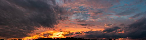 Preview: Colorful and dramatic sky panorama of sunset background