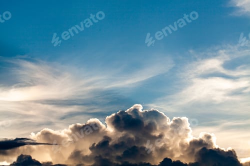 Preview: colorful dramatic sky with cloud at sunset