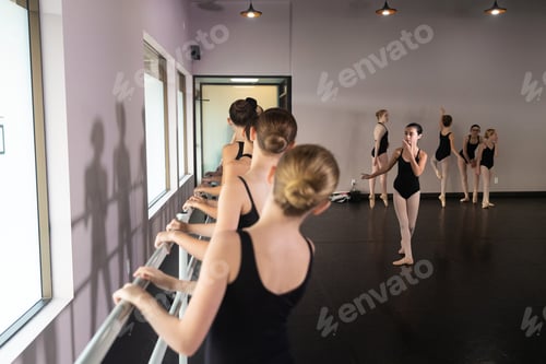 Preview: Group of girls in ballet dance class