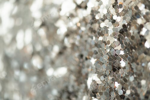 Preview: Shiny silver glitter textured background
