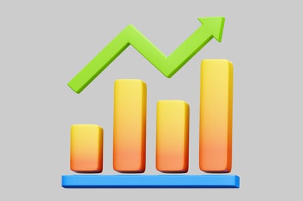 Vista previa: Gráfico de crecimiento empresarial dinámico