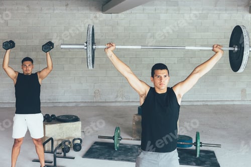 Preview: Fitness_young_men_do_workout_routine