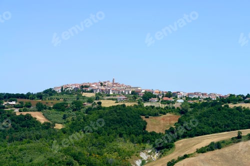 Preview: Landscape in Campobasso province, Molise, Italy. View of Palata