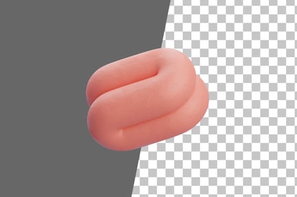 Preview: Wavy Line Neon 3D Icon