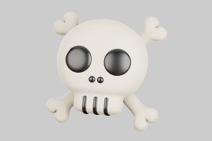 Preview: Cartoon skull and crossbones asset