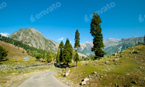Preview: Beautiful Scenic View from Jammu to Srinagar Road, Jammu and Kashmir state, India
