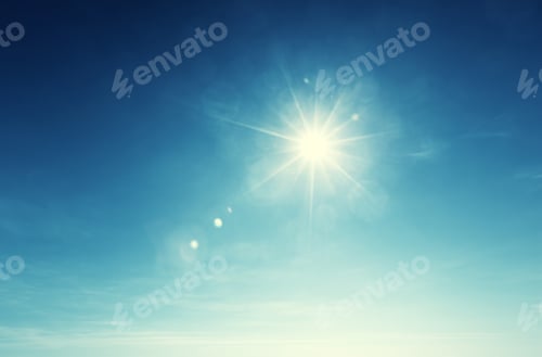 Preview: Bright Sunlight with Blue Sky Background