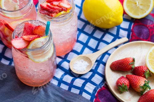 Preview: Refreshing Strawberry Lemonade Drinks with Fresh Ingredients