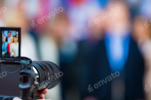 Preview: TV Camera Recording Political Rally