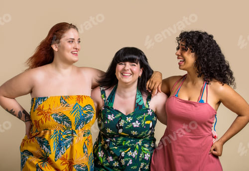 Preview: Plus size women posing for body acceptance