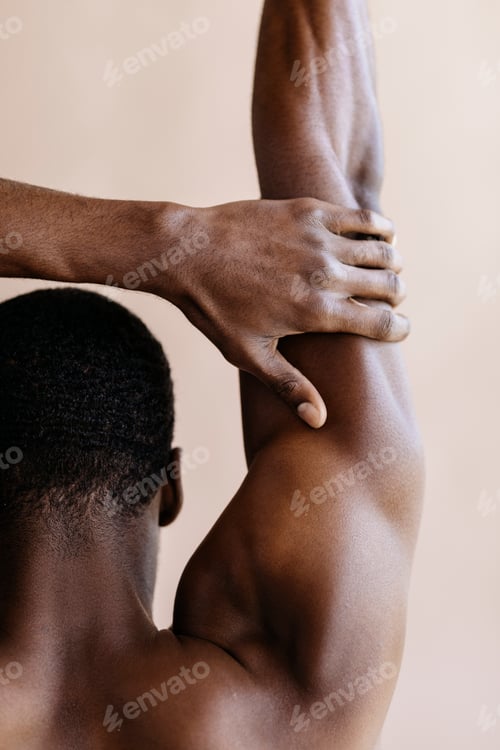 Preview: Black man stretching