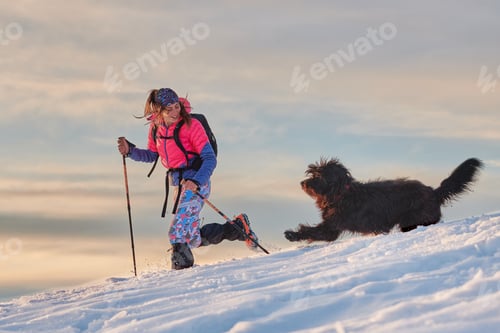 Preview: Girl during snow walk