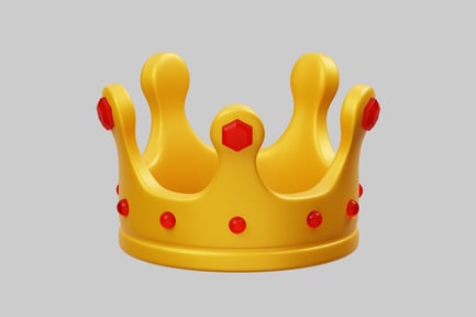 Preview: Royal crown with red gems