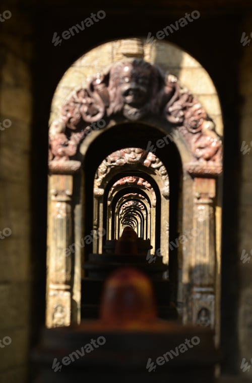 Preview: Ancient Hindu temple in Pashupatinath before the earthquake that destroyed them. Kathmandu, Nepal