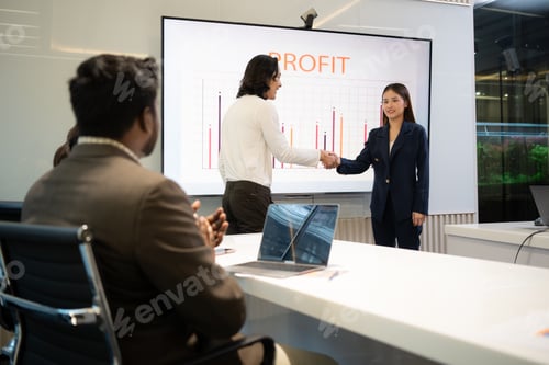 Preview: Business people having a meeting and present in a conference room at the office