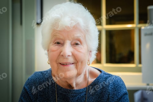 Preview: Elderly Caucasian female looking at the camera