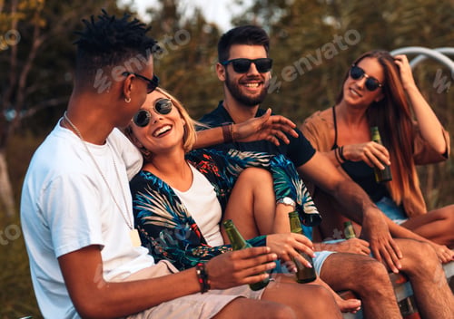 Preview: Group of friends enjoying a day at the lake.