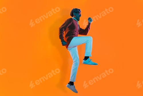 Preview: Senior man posing in studio.