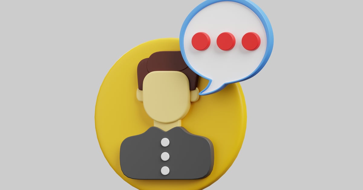 Customer support avatar with chat bubble 3D, Incl. avatar & business ...