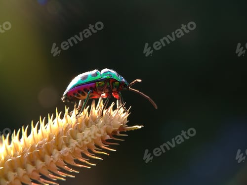Preview: Colorful bug, nature background photo