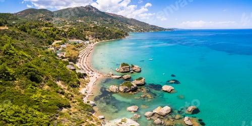Preview: Aerial view of Porto Zorro Azzurro beach in Zakynthos (Zante)