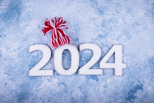 Preview: New Year composition with 2024 number