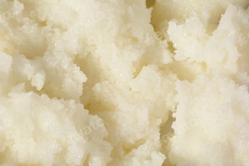 Preview: Fresh shea butter as background, top view. Cosmetic product