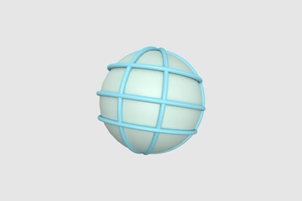 Vorschau: Globe Network Einfache 3D-Illustration