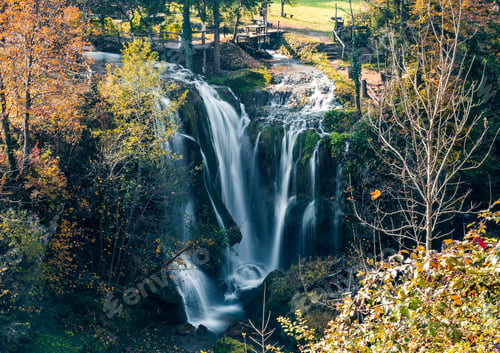 Preview: Long exposure photo of waterfall in Rastoke near Slunj in Croatia