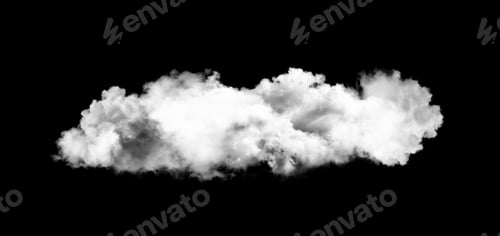 Preview: strange cloud on black background