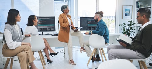 Preview: Employees, coaching and manager with feedback, programming and code with trading, coaching and plan