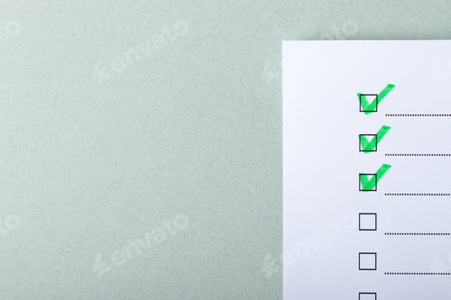 Preview: Check list with marked points